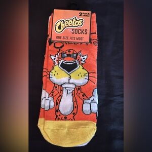 Cheetos Socks 2 Pack Ankle Socks New With Tags One Size Fits Most